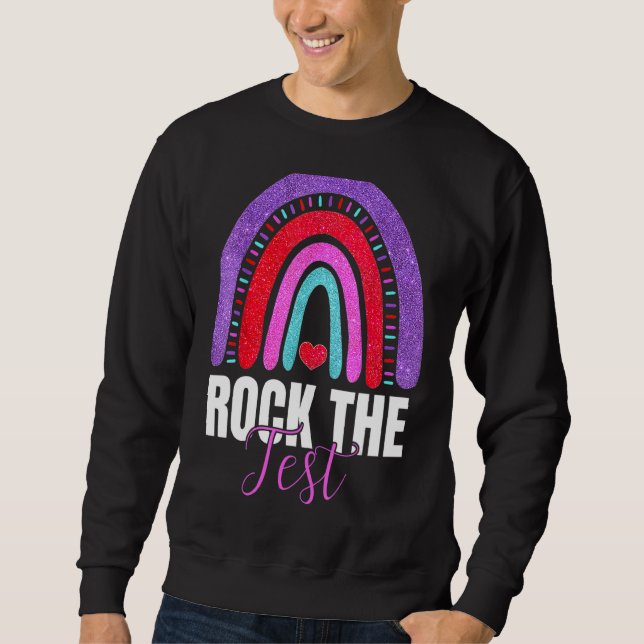 Rainbow-Testtag-Lehrer Sweatshirt (Vorderseite)