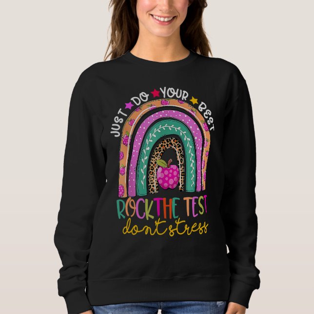 Rainbow-Testtag-Lehrer Sweatshirt (Vorderseite)