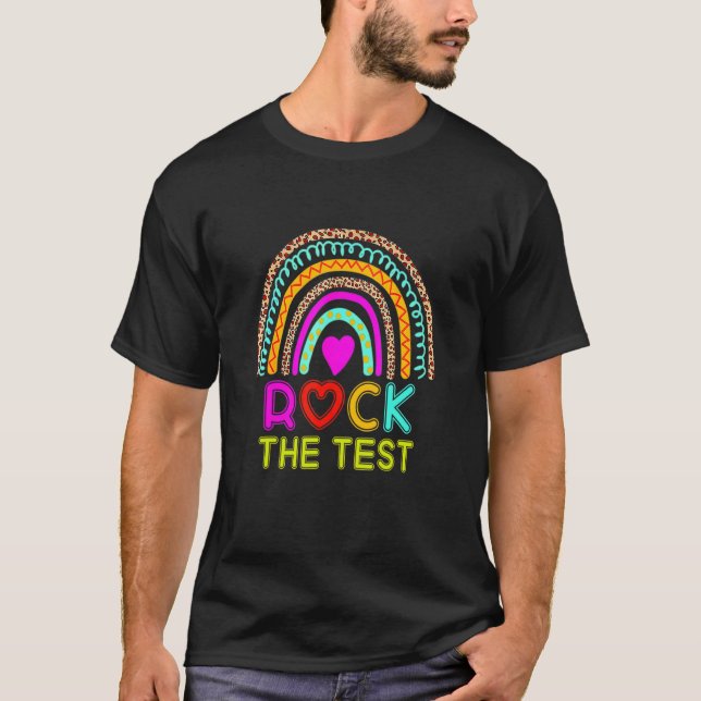 Rainbow-Testtag-Lehrer T-Shirt (Vorderseite)