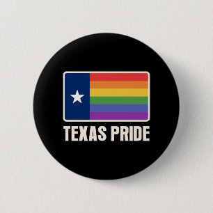 Rainbow Texas Flag Design für stolze LGBT+ Texaner Button
