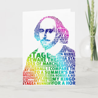 Rainbow text Shakespeare Karte