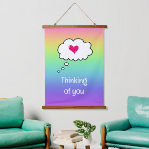 Rainbow Thinking Your Wall Tapestry Wandteppich Mit Holzrahmen