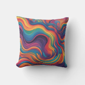 Rainbow Throw Kissen