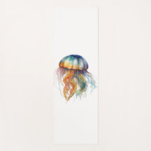 Rainbow Tides Jellyfish: Wasserfarben Kunst