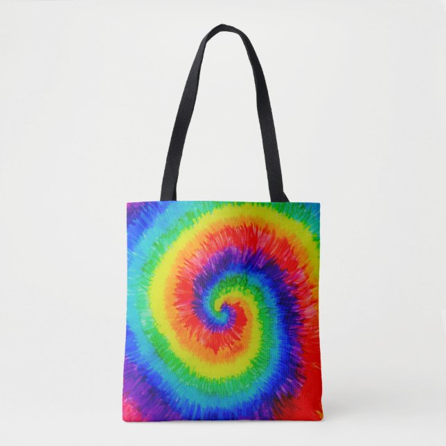 Rainbow Tie-Dye Alcohol Ink Tasche (Vorderseite)