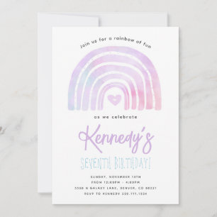 Rainbow Tie Dye Invitation à la fête d'anniversair