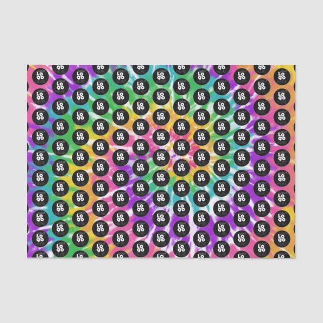 Rainbow Tiedye Print Tissue Paper Seidenpapier (Vorderseite)