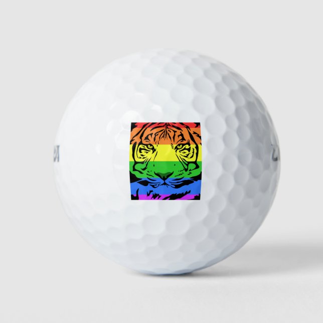 Rainbow Tiger Golfball (Vorderseite)