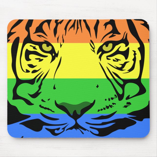 Rainbow Tiger Mousepad (Vorne)