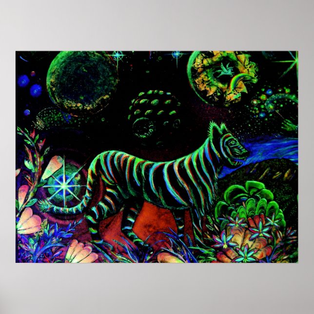 Rainbow Tiger Poster (Vorne)
