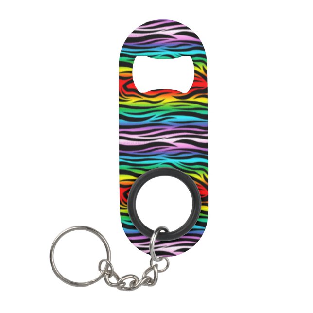 Rainbow Tiger Streifen Mini Flaschenöffner (Vorderseite)