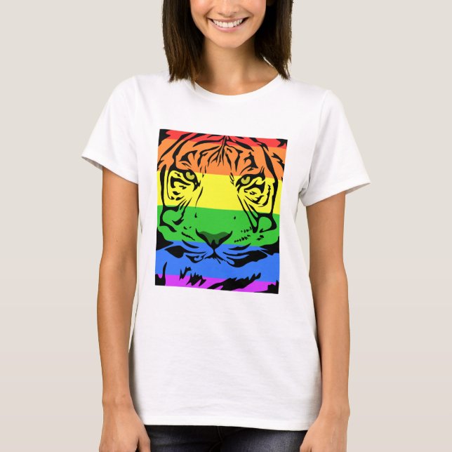 Rainbow Tiger T-Shirt (Vorderseite)