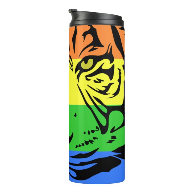 Rainbow Tiger Thermosbecher (Nach rechts gedreht)