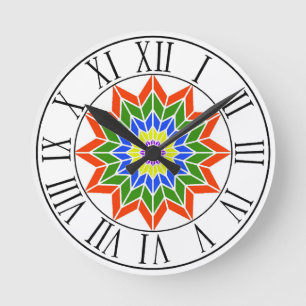 Rainbow Time Round Clock Runde Wanduhr