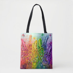 Rainbow-Tintenfisch-Beutel Tasche