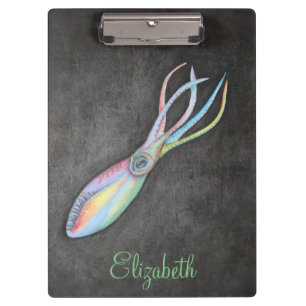 Rainbow Tintenfisch Klemmbrett