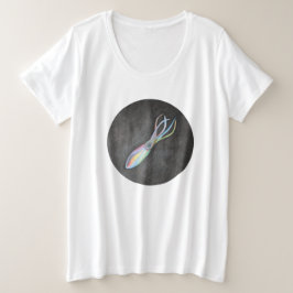 Rainbow Tintenfisch Plus Size T - Shirt