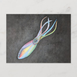 Rainbow Tintenfisch Postkarte