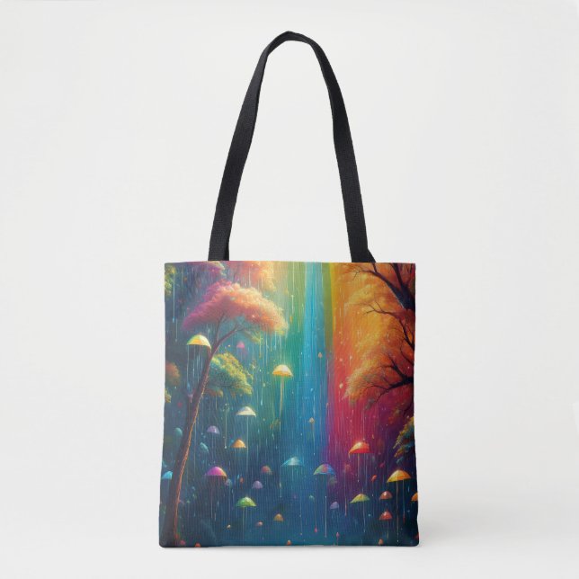 Rainbow Tote Bag Fantasy Design Tasche (Vorderseite)
