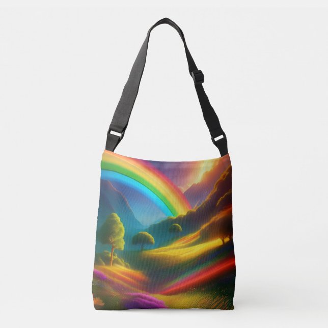 Rainbow Tote Bag Tragetaschen Mit Langen Trägern (Vorderseite)