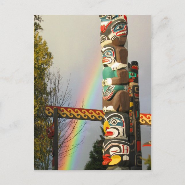Rainbow Totem Postcard Postkarte (Vorderseite)