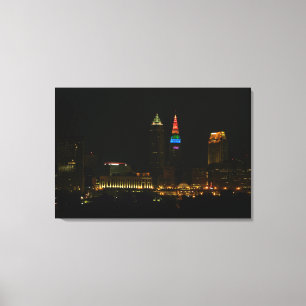 Rainbow Tower, Cleveland Ohio Canvas Print Leinwanddruck