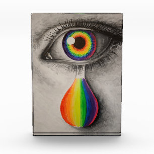 Rainbow-Tränen-Plakat Fotoblock