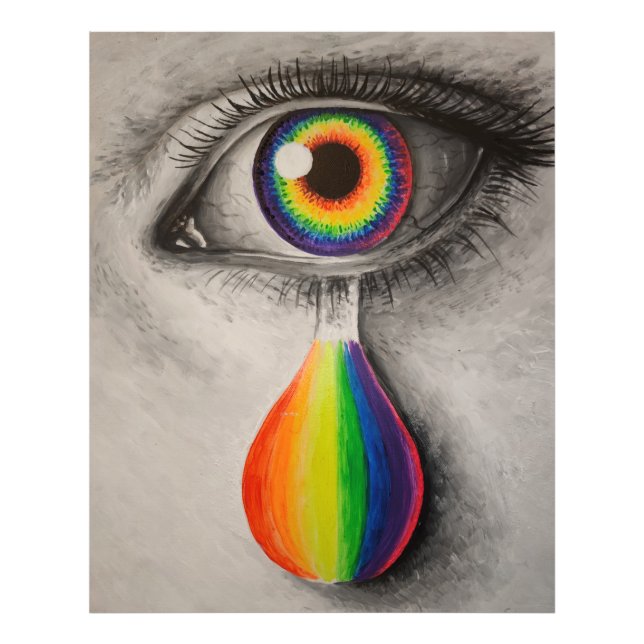 Rainbow-Tränen Poster-Puzzle Fotodruck (Vorne)