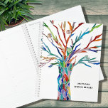 Rainbow Tree Individuelle Name 2023 Planer<br><div class="desc">Dieser einzigartige Planner ist mit einem Regenbogenbäume geschmückt. Das originelle Design wurde aus Mosaik mit winzigen Glasstücken in lebhaften Farben hergestellt. Passen Sie es mit Ihrem Namen und Jahr an. Verwenden Sie die Option Entwurfswerkzeug, um die Textgröße, den Stil oder die Farbe zu ändern. Weil wir unsere eigenen Kunstwerke erstellen,...</div>