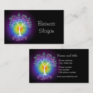 Rainbow Tree of Life Connect mit Ihrem Kunden Visitenkarte