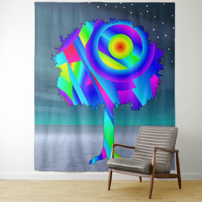 Rainbow Tree Tapestry Wandteppich (Beispiel)