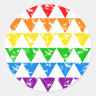 Rainbow Triangle-Aufkleber Runder Aufkleber