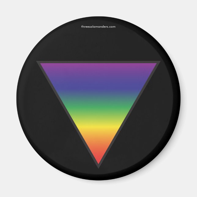 Rainbow Triangle Magnet - Schwarzer Hintergrund (Vorne)