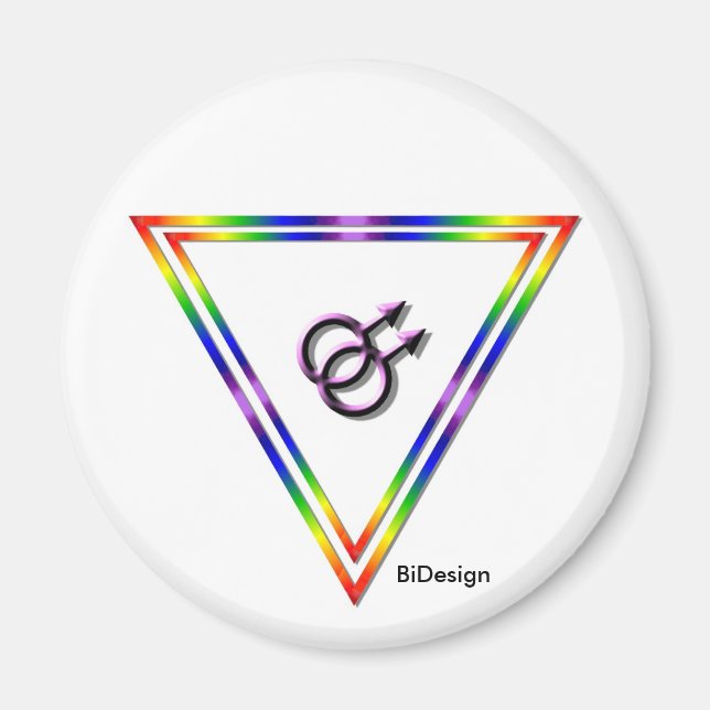 Rainbow Triangle, männlich Magnet (Vorne)