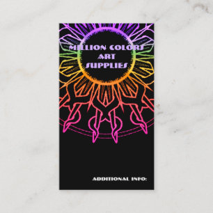 Rainbow Tribal Sun Carte de visite 2