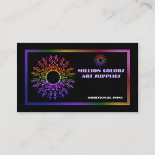 Rainbow Tribal Sun Carte de visite 3