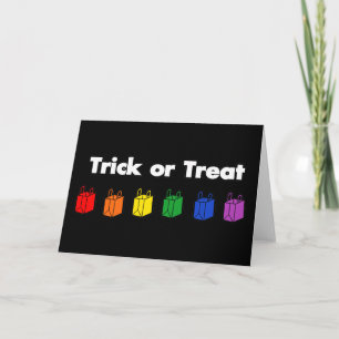 Rainbow Trick oder Treat Karte