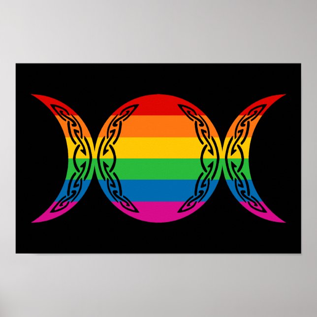 Rainbow Triple Goddess Symbol Poster (Vorne)
