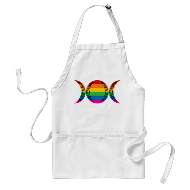 Rainbow Triple Goddess Symbol Schürze (Vorne)
