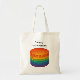 Rainbow Tropfen Cake - Happy Anniversary Tragetasche