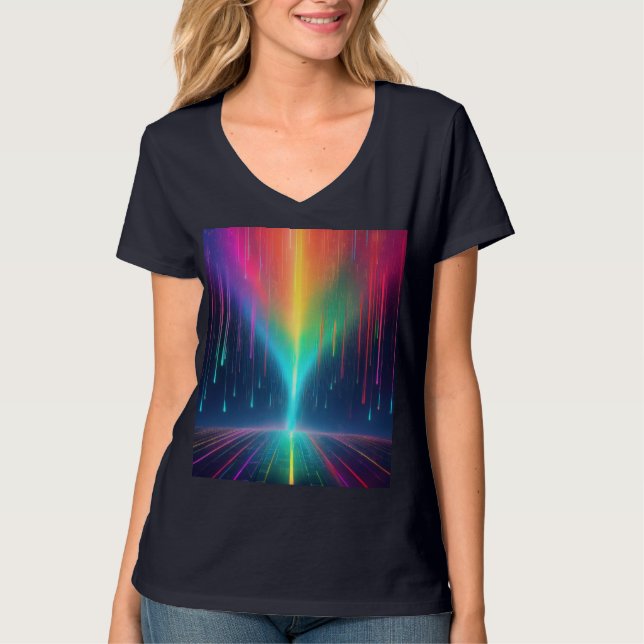 Rainbow Tropfen Trip T-Shirt (Vorderseite)