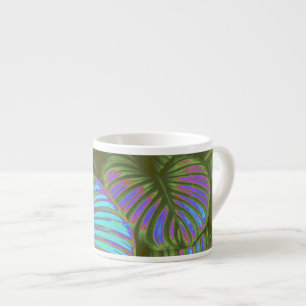 Rainbow Tropical Blätter Espresso Tasse