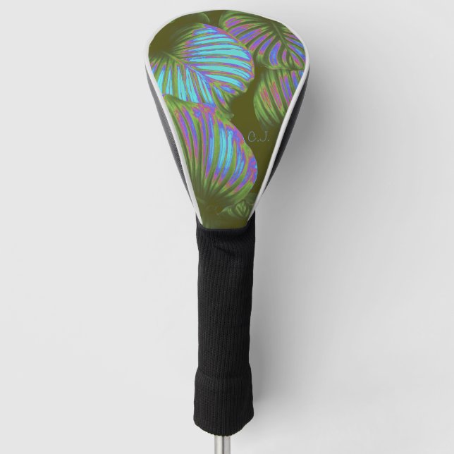 Rainbow Tropical Blätter Golf Head Cover Headcover (Vorderseite)