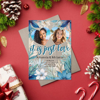 Rainbow & Tropical Wedding Invitation Acryleinladungen