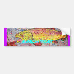 Rainbow Trout Art Autoaufkleber