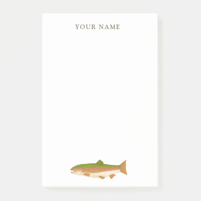 Rainbow Trout Art Fisherman Post-it Klebezettel (Vorderseite)
