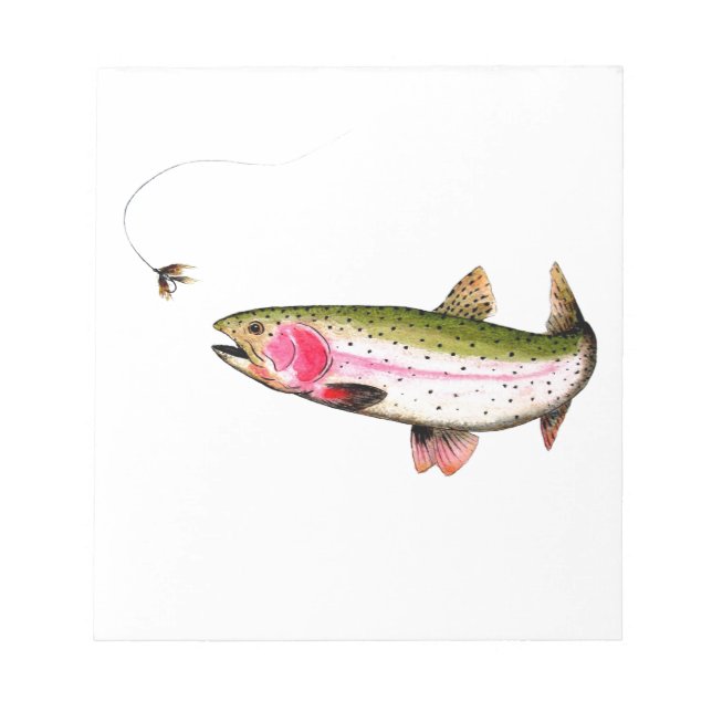 Rainbow Trout Fly Fishing Notizblock (Vorderseite)