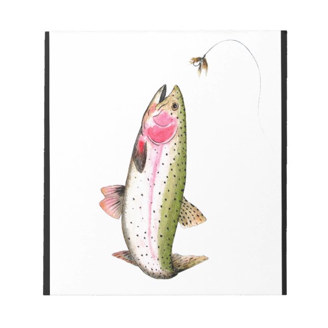 Rainbow Trout Fly Fishing Notizblock (Vorderseite)