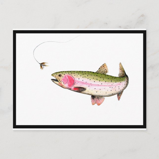 Rainbow Trout Fly Fishing Postkarte (Vorderseite)
