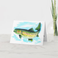 Rainbow Trout Grandeleltern Day Card (Großes Druck